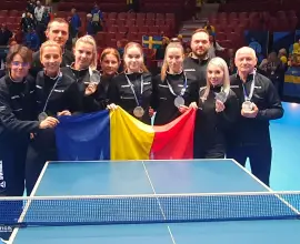 Foto Echipa naţională de tenis de masă a României este vicecampioană europeană