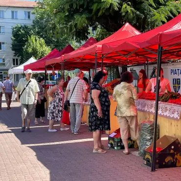 Foto Piaţa Producătorilor Olteni de la CJ Olt, îi aşteaptă pe slătineni cu produse proaspete şi în acest weekend