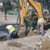 Imagine Trafic rutier cu restricţii pe o stradă din Slatina. CAO face lucrări