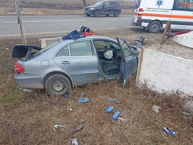 Foto GRAV accident în Balş. Un tânăr în vârstă de 22 de ani a murit (FOTO&VIDEO)