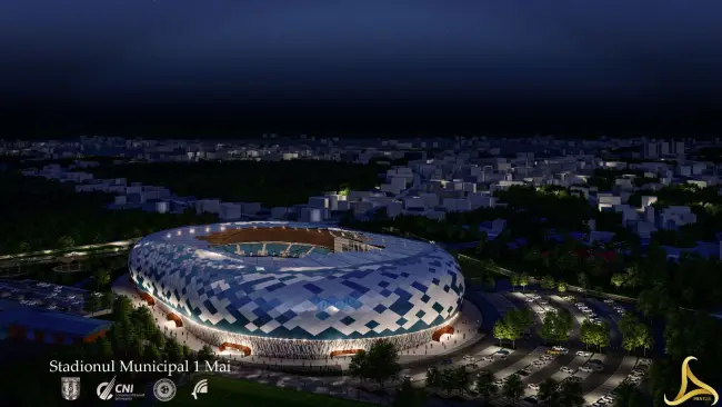 Foto CL Slatina a aprobat planul de amplasament şi indicatorii tehnico-economici pentru noul stadion cu 10.000 de locuri. Cum va arăta noua arenă (FOTO)