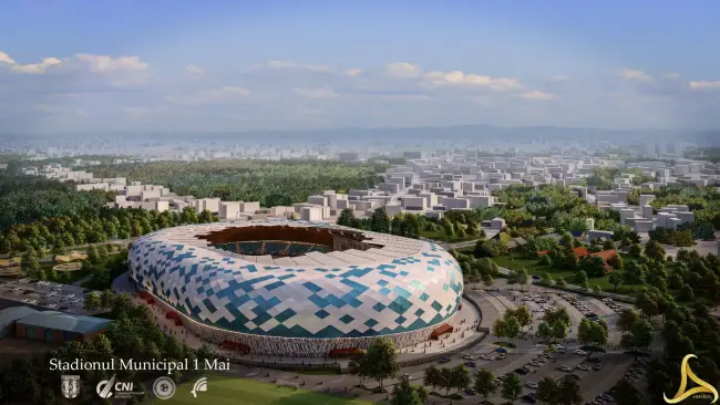 Foto CL Slatina a aprobat planul de amplasament şi indicatorii tehnico-economici pentru noul stadion cu 10.000 de locuri. Cum va arăta noua arenă (FOTO)