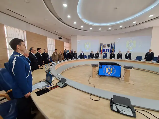 Foto FOTO. Jandarmii olteni au marcat 174 de ani de la înfiinţarea Jandarmeriei Române