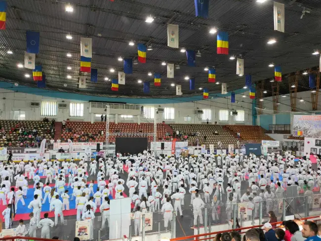 Foto Medalie de aur pentru Andrei Dima, sportiv legitimat la Geido Slatina, în finala Campionatului Naţional de Karate Tradiţional