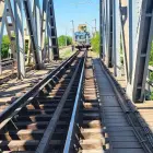 Foto Podul feroviar de peste Olt dintre Drăgăneşti-Olt şi Fărcaşele a intrat în reabilitare