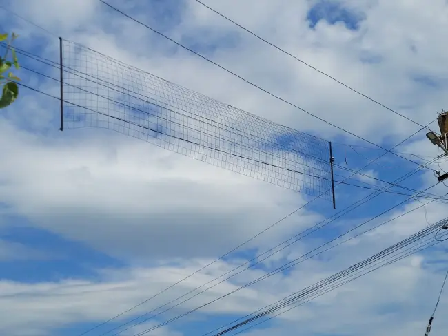 Foto Situaţie tragicomică, la Brebeni: Primăria a instalat, în 2022, ghirlande luminoase deasupra străzilor din localitate şi nu le-a mai dat jos niciodată (FOTO)
