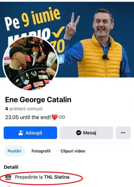 Foto Protestul tinerilor din Slatina, confiscat de candidatul PNL care şi-a trimis instigatori. Oamenii liberalului din grup sunt un jandarm şi preşedintele TNL