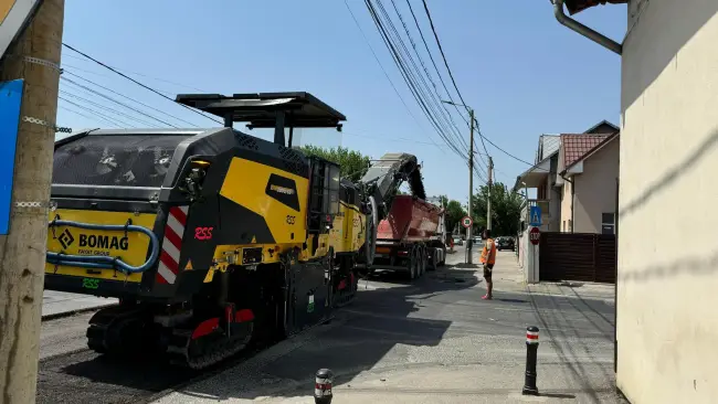 Foto FOTO. Primăria municipiului Slatina a început lucrările de reabilitare a străzii Tudor Vladimirescu