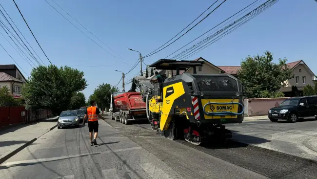 Foto FOTO. Primăria municipiului Slatina a început lucrările de reabilitare a străzii Tudor Vladimirescu