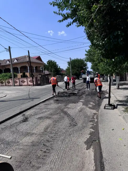Foto FOTO. Primăria municipiului Slatina a început lucrările de reabilitare a străzii Tudor Vladimirescu