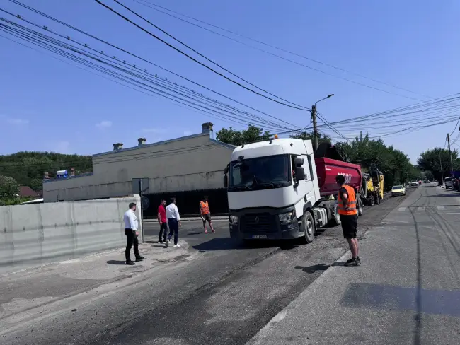 Foto FOTO. Primăria municipiului Slatina a început lucrările de reabilitare a străzii Tudor Vladimirescu