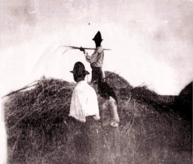 Foto Secerișul de odinioară, pe moşia unui boier din Olt: Munca agricolă de acum 100 de ani (FOTO)