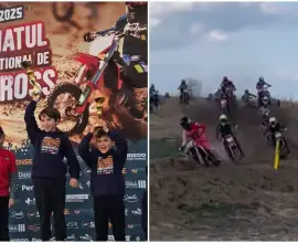 Foto Micul motociclist din Balş, Traian Roşu, pe podium la Campionatul Național de Motocros al României (FOTO)