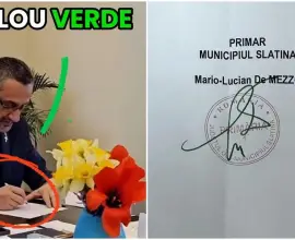 Foto Primarul din Slatina semnează documentele oficiale cu cerneală verde, după modelul lui Florian Coldea, fostul număr 2 din SRI (Document)