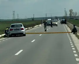 Foto Accident cu două autoturisme implicate, între Slatina şi Brebeni