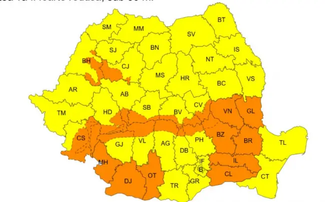 Foto Avertizare meteo de vânt puternic şi pentru ziua de vineri   