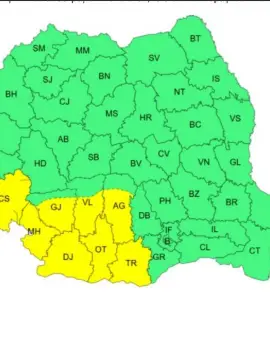Foto Oltul, sub Cod Galben de vânt din seara zilei de 17 aprilie. Meteorologii anunţă ploi vineri