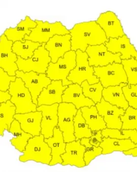 Foto Cod Galben de vânt şi instabilitate atmosferică în toată ţara. ANM anunţă vreme rece