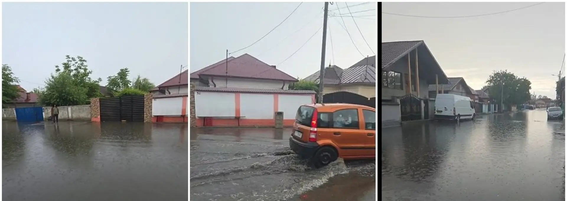 Foto Inundații pe strada Grădiște din Slatina: Locuitorii îl acuză pe primarul De Mezzo că își amintește de ei doar în campania electorală (VIDEO)