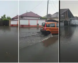 Foto Inundații pe strada Grădiște din Slatina: Locuitorii îl acuză pe primarul De Mezzo că își amintește de ei doar în campania electorală (VIDEO)