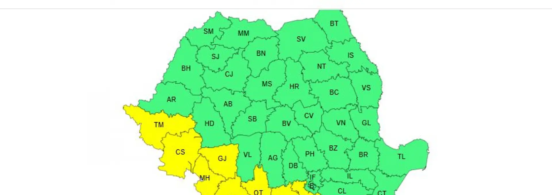 Foto Cod Galben de caniculă pentru ziua de miercuri, 4 iunie