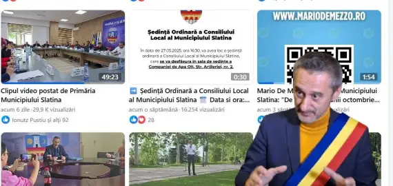 Foto Primarul Slatinei, acuzat că şterge înregistrările de pe Facebook cu şedinţele consiliului local
