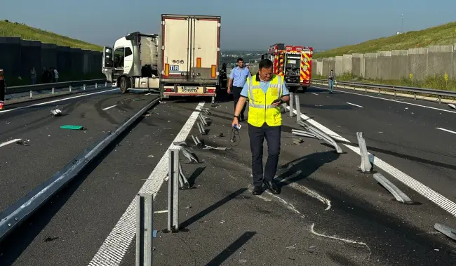 Foto FOTO/VIDEO. Grav accident pe Drumul Expres, la Milcov: Trafic rutier blocat, o persoană a decedat