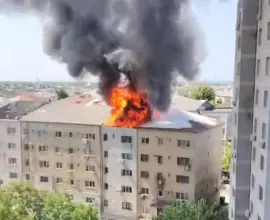 Foto VIDEO. Incendiu izbucnit într-un bloc din Slatina