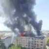 Foto VIDEO. Incendiu izbucnit într-un bloc din Slatina