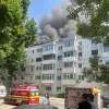 Foto VIDEO. Incendiu izbucnit într-un bloc din Slatina