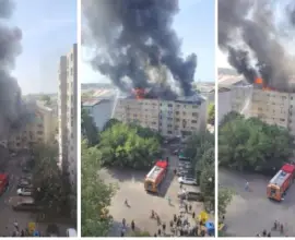 Foto Cauza incendiului izbucnit pe strada Mânăstirii, din Slatina: lucrări prin utilizarea focului deschis