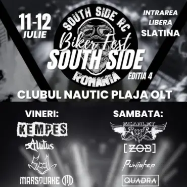 Foto South Side Biker Fest 2025, în perioada 11-12 iulie, la Clubul Nautic şi de Agrement „Plaja Olt”