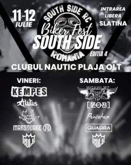 Foto South Side Biker Fest 2025, în perioada 11-12 iulie, la Clubul Nautic şi de Agrement „Plaja Olt”