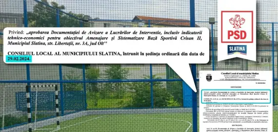 Foto Reabilitarea Bazei Sportive de la Școala Nr. 5, un proiect al administrației PSD! Mario De Mezzo doar taie panglica