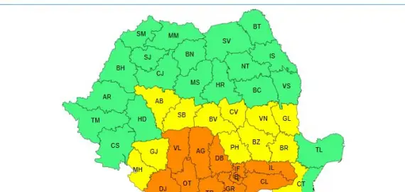 Foto Cod Portocaliu şi pentru ziua de vineri, în judeţul Olt