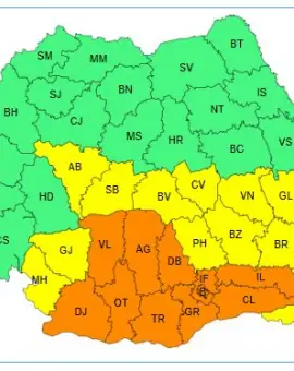 Foto Cod Portocaliu şi pentru ziua de vineri, în judeţul Olt