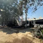 Foto Local de evenimente făcut scrum în Rusănești, Olt: incendiul a distrus întreaga construcție