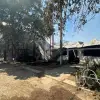 Foto Local de evenimente făcut scrum în Rusănești, Olt: incendiul a distrus întreaga construcție
