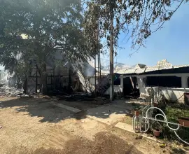 Foto Local de evenimente făcut scrum în Rusănești, Olt: incendiul a distrus întreaga construcție