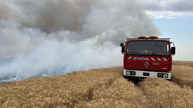Foto Incendiu de proporții în Movileni, provocat de un stâlp de electricitate doborât de vânt (FOTO)