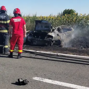 Foto Accident grav pe DN 54, în Olt: două persoane au murit, traficul este blocat