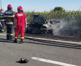 Foto Accident grav pe DN 54, în Olt: două persoane au murit, traficul este blocat