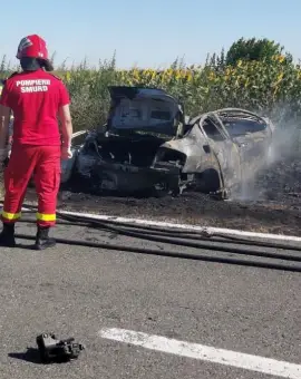 Foto Accident grav pe DN 54, în Olt: două persoane au murit, traficul este blocat