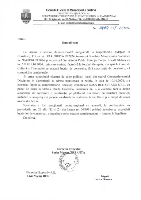 Foto Șef la stat, lege pentru alții: terasa ilegală a lui Andrei Bălan în continuare în ilegalitate (DOCUMENTE)