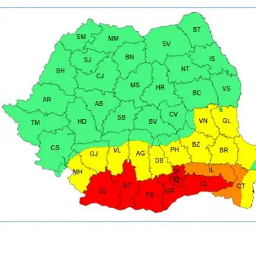 Foto Meteorologii au emis Cod Roşu de caniculă pentru mai multe judeţe, inclusiv Olt