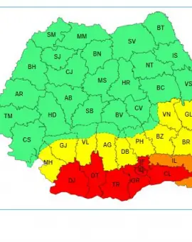 Foto Meteorologii au emis Cod Roşu de caniculă pentru mai multe judeţe, inclusiv Olt