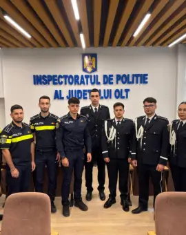 Foto Opt noi ofițeri de poliție se alătură Inspectoratului de Poliție Județean Olt