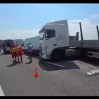 Foto Accidentul de pe Autostrata Bucureşti-Piteşti, provocat de un şofer din localitatea Bărăşti, judeţul Olt