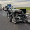 Foto Accident pe DEx12, în Argeş. Trei persoane rănite