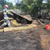 Imagine 15 hectare de vegetaţie şi patru gospodării afectate în incendiul din Milcovul din Vale